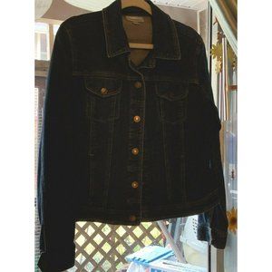 Dress Barn Denim Blue Jean Jacket  size Large